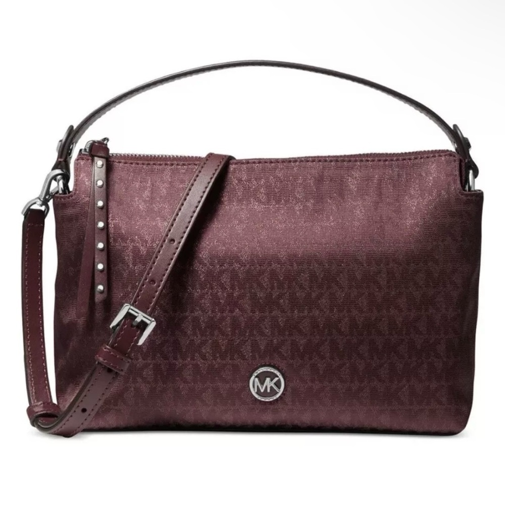 NWT Michael Kors Shailene Messenger Bag - Merlot Red